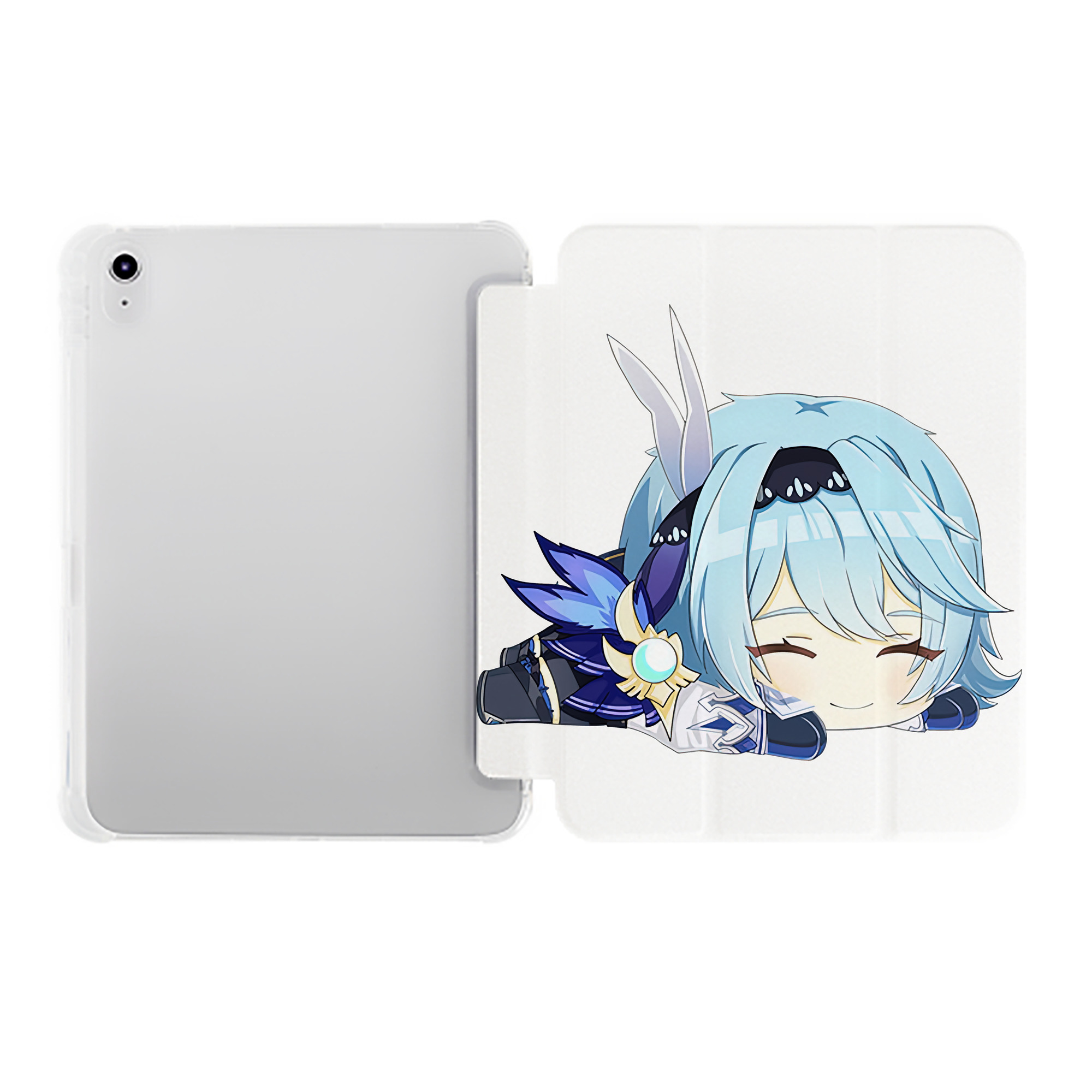げんし神 优菈 ゆうら genshin Yūra IPad ケース ペン収納付き 三つ折りスタンド PUレザー×シリコン 対応機種9.5/10.5/10.9インチ